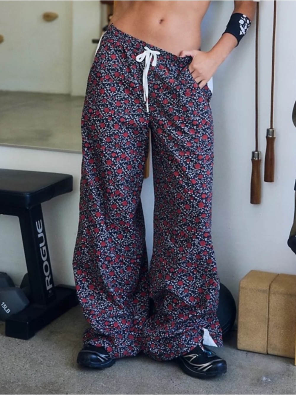 NWOT Free People FP Movement Overtime Printed Pants Size Medium